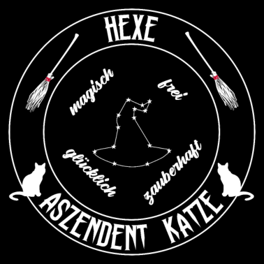 Motiv Hexe Aszendent Katze - Sternzeichen