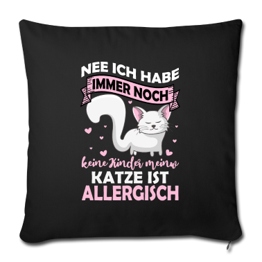 Katzen Kissenbezug - Süße Katze allergisch Spruch Katzenliebhaber