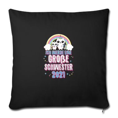 Katzen Kissenbezug - Ich werde große Schwester 2021 - Schwangerschaft