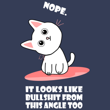 Motiv Katze aus einem anderen Blickwinkel - Bullshit