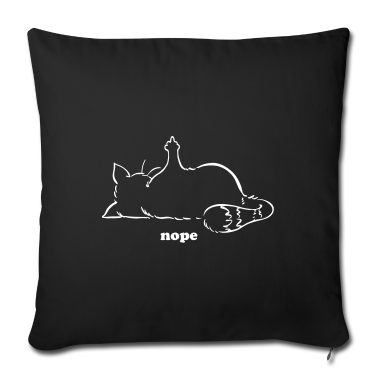 Katzen Kissenbezug - Katze Mittelfinger Nein Nope lustig Stinkefinger