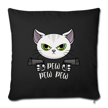 Katzen Kissenbezug - Pew Pew Madafakas Pew Pew Pew Katze