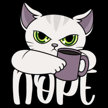 Motiv Nope Katze Kaffee