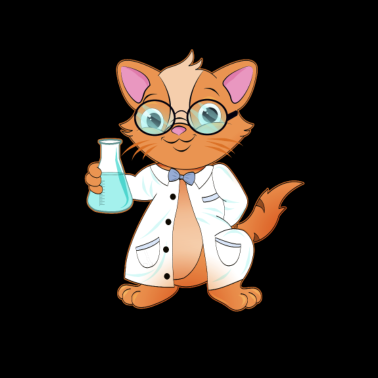 Motiv Katze comic Wissenschaftler Chemie Biologie
