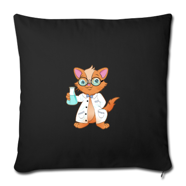 Katzen Kissenbezug - Katze comic Wissenschaftler Chemie Biologie