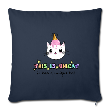 Katzen Kissenbezug - Katze mit Waffeleis auf dem Kopf