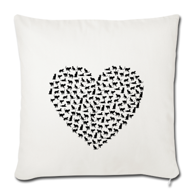 Katzen Kissenbezug - Katzen Herz