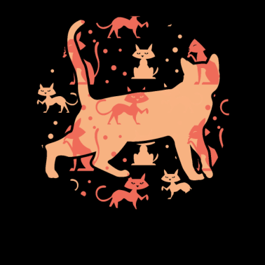 Motiv Katze mit Katzen und Kätzchen - Katzen