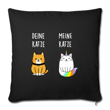 Katzen Kissenbezug - DEINE KATZE MEINE KATZE