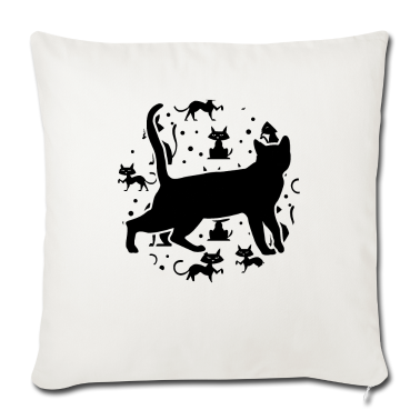 Katzen Kissenbezug - Katze mit Katzen und Kätzchen - Katzen