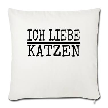 Katzen Kissenbezug - katze - Ich liebe Katzen