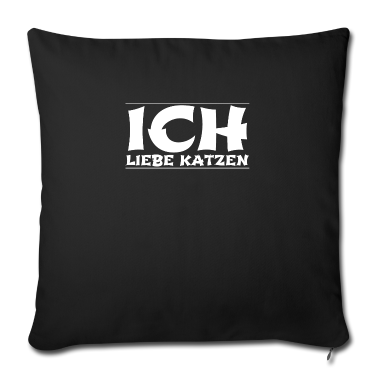 Katzen Kissenbezug - katze - Ich liebe Katzen
