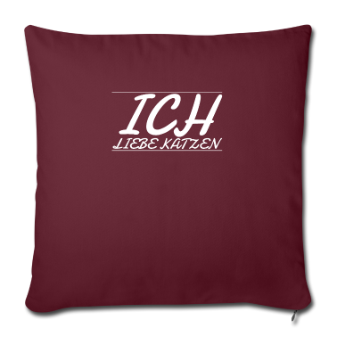 Katzen Kissenbezug - katze - Ich liebe Katzen