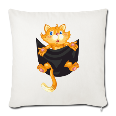 Katzen Kissenbezug - Katze Katze in der Tasche