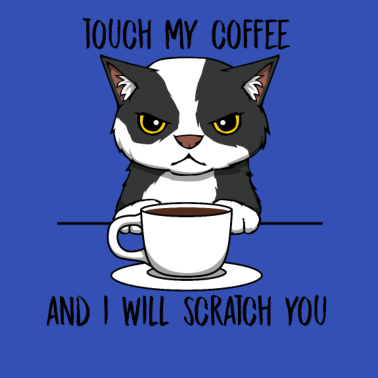 Motiv Katze Kaffee Scratch You Monday Kitty Office