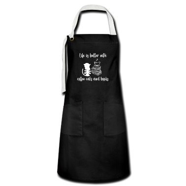 Katzen Sch&uuml;rze - Das Leben Ist Besser Mit Kaffee katzen Und Bücher