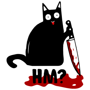 Motiv Crazy Cat - Schwarze Katze