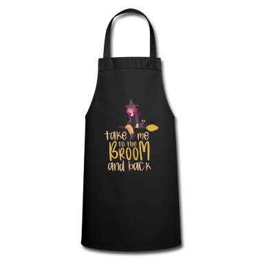 Katzen Sch&uuml;rze - Take Me To The Broom And Back | Hexe Halloween