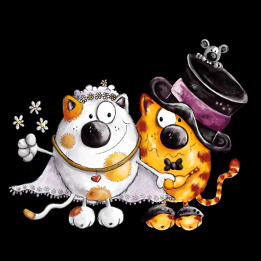 Motiv Katzen Hochzeit