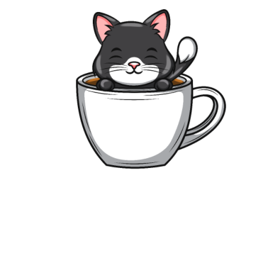Motiv Katze in Kaffeetasse