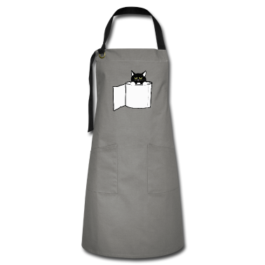 Katzen Sch&uuml;rze - Klopapierrolle mit Katze