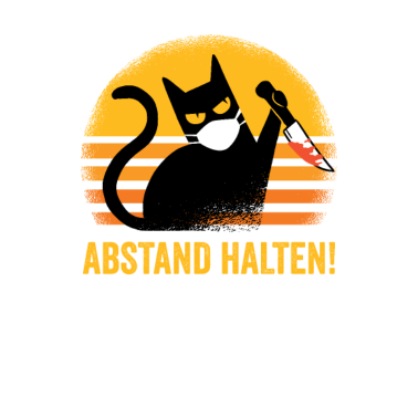 Motiv Abstand Halten Schwarze Katze Geschenkidee