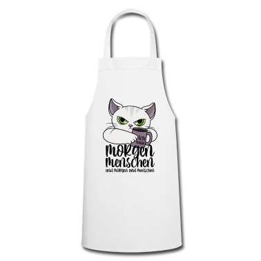Katzen Sch&uuml;rze - Katze Morgenmenschen Morgen Menschen Kaffee Spruch
