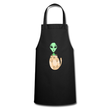 Katzen Sch&uuml;rze - Alien liebt Katzen Geschenke Design