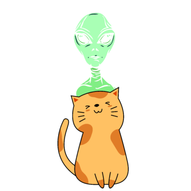 Motiv Grüne Alien Katze Tiergeschenk Design