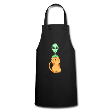 Katzen Sch&uuml;rze - Grüne Alien Katze Tiergeschenk Design