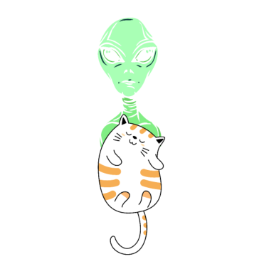 Motiv Alien Lover Katze Tiergeschenk Design