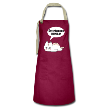 Katzen Sch&uuml;rze - ENTERTAIN ME HUMAN! Katzenshirt