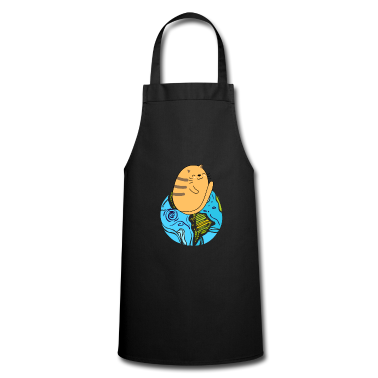 Katzen Sch&uuml;rze - Niedliche gelbe Katze Alien Planet Geschenke Desig