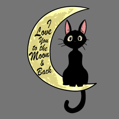 Motiv Katze die dich bis zum Mond und zurück liebt