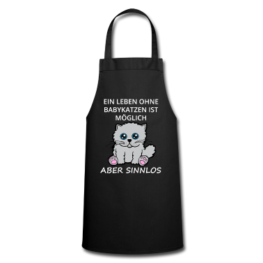 Katzen Sch&uuml;rze - Babykatze Spruch Lustig Katzenliebhaber Geschenk