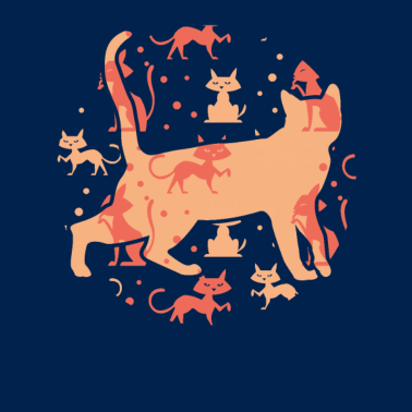 Motiv Katze mit Katzen und Kätzchen - Katzen