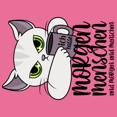 Motiv Katze Morgenmenschen Morgen Menschen Kaffee Spruch