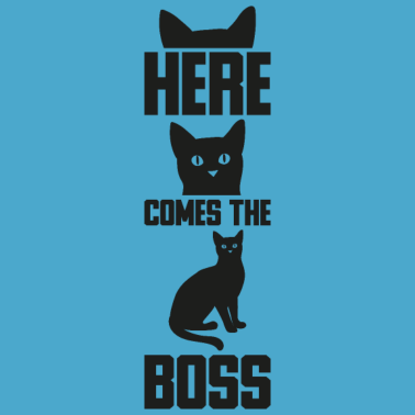 Motiv Here comes the boss Geschenk Katze Haustiere Tiere