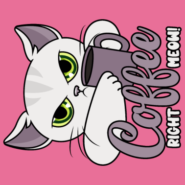 Motiv Kaffee Lustige Katze Kaffeetasse Coffee Right Meow