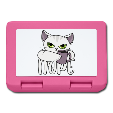 Katzen Brotdose - Nope Katze Kaffee