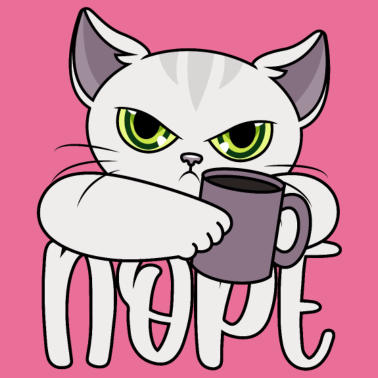 Motiv Nope Katze Kaffee
