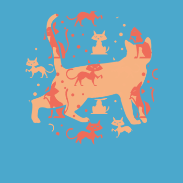 Motiv Katze mit Katzen und Kätzchen - Katzen