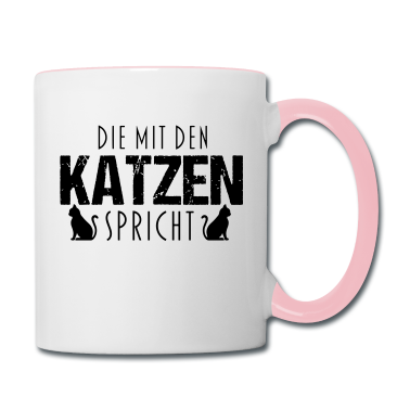Katzen Tasse - Die mit den Katzen spricht