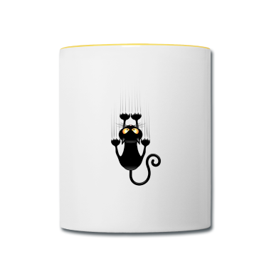 Katzen Tasse - kratzende Katze