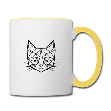 Katzen Tasse - Polygon-Katze