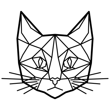 Motiv Polygon-Katze