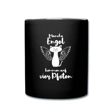 Katzen Tasse - Manche Engel kommen auf vier Pfoten Katze