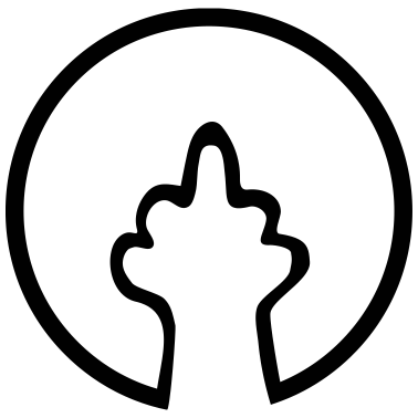 Motiv Original Mittelfinger der Katze Nö, Nein, Nope