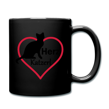 Katzen Tasse - Herz Katzerl Katze Tier Haustier Liebe Geschenk
