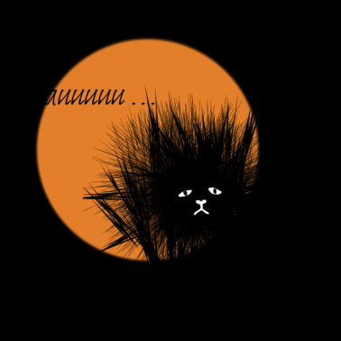 Motiv Schwarze Katze sagt mjau ...